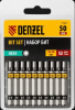 Бита HEX4 50мм сталь S2 10шт, магнитные DENZEL 11662
